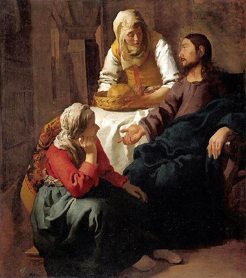 Johannes Vermeer Christ in the House of Martha and Mary France oil painting art